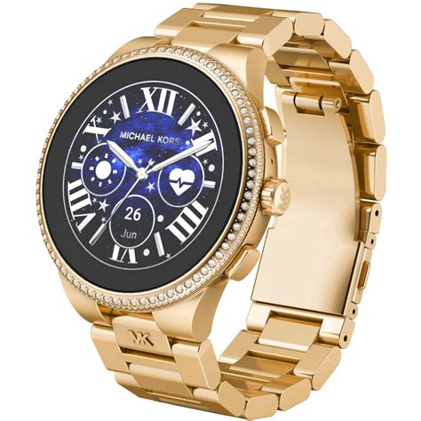 michael kors smartwatch with leather strap|Michael Kors intelligent watch.